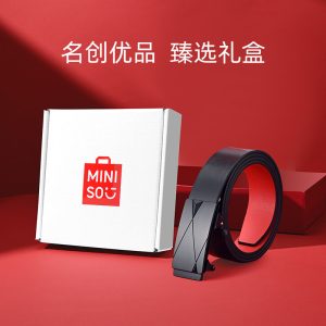 一秒穿戴 / 质感有型，名创优品男士自动扣 PU 材质腰带 49.9 → 29.4 元低过多多