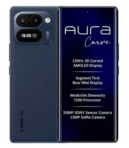 Lava 推出 Aura Curve 手机：曲面屏 + 背部副屏，天玑 7100 芯片