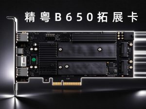 精粤发布 B650 扩展卡 Xscale.io，提供 4 个 M.2、2.5GbE RJ-45 与 USB